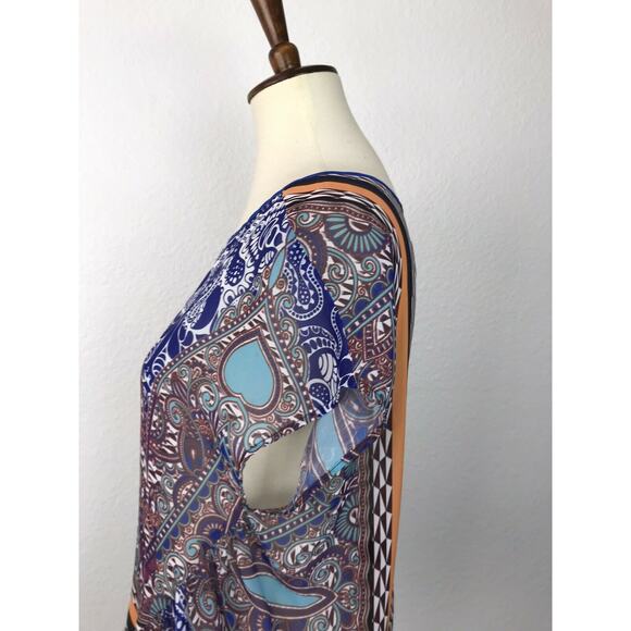 Clover Canyon Top Pullover Multicolor Print Asymmetric - Picture 7 of 11